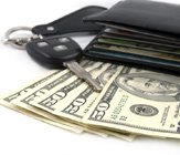car keys wallet and money