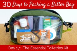 Day 17: The essential toiletries kit.