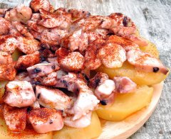 Delicious local cuisine in Galicia Spain
