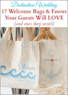 destination wedding welcome bags and favors