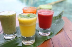 he fresh, tropical juices available in Bali make it easy to stay hydrated. Image by Samantha Chalker