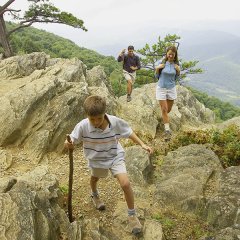 Hiking at Raven's Roost on the Blue Ridge Parkway.