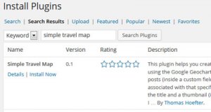Installing the simple travel map plugin on your WordPress blog