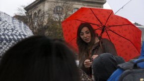 Join a day tour. I joined this one in Paris and met a new friend to have lunch with.