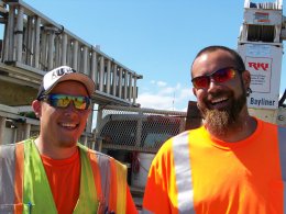 Josh F. & Josh L., two of OTE's wonderful sign crew members.