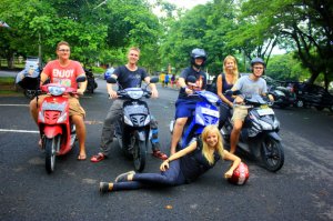 People on scooter in Bali