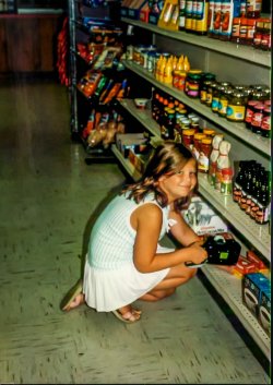 Pricing items in my grandparents’ convenience store, circa 1987