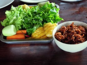 Sapa - papaya salad ingredients