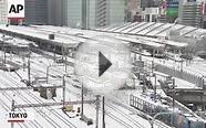 Raw: Snow Hampers Travel in Japan