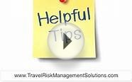 Travel Risk Management Safety and Security Tip 55 - Travel