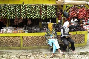 Women sellers at Bandung, Indonesia